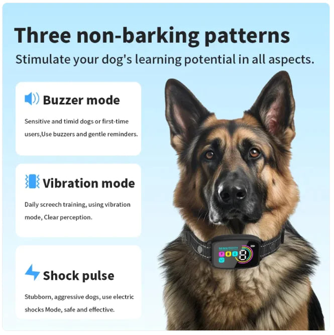 Beastlo Smart Rechargeable Anti-Bark Dog Collar with HD Display & Waterproof Design
