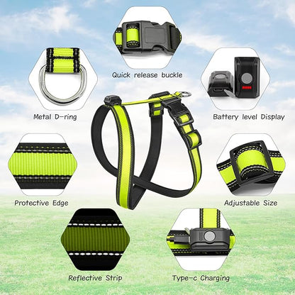 Beastlo LED Dog Harness – Rechargeable, Reflective & Adjustable Night Safety Vest